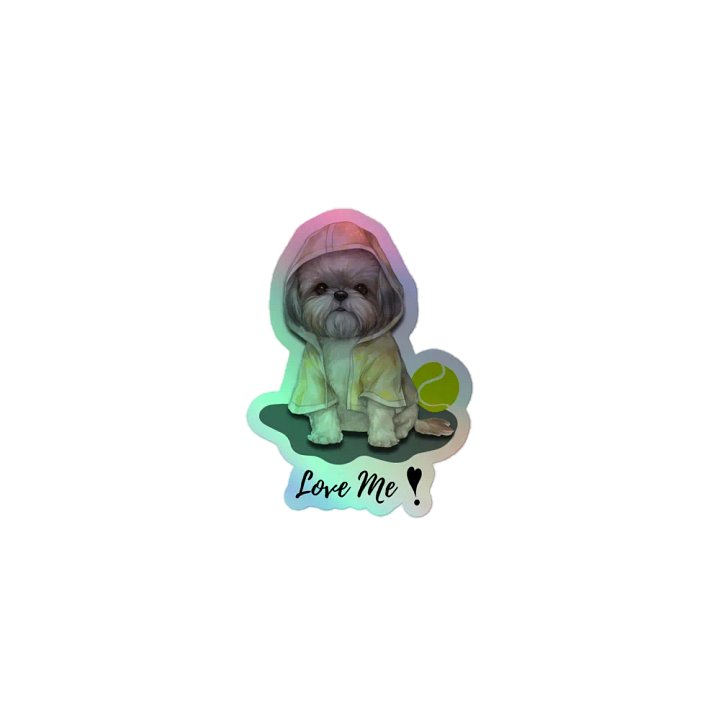 Rainy Day Pup Holographic Sticker Sheet product image (1)