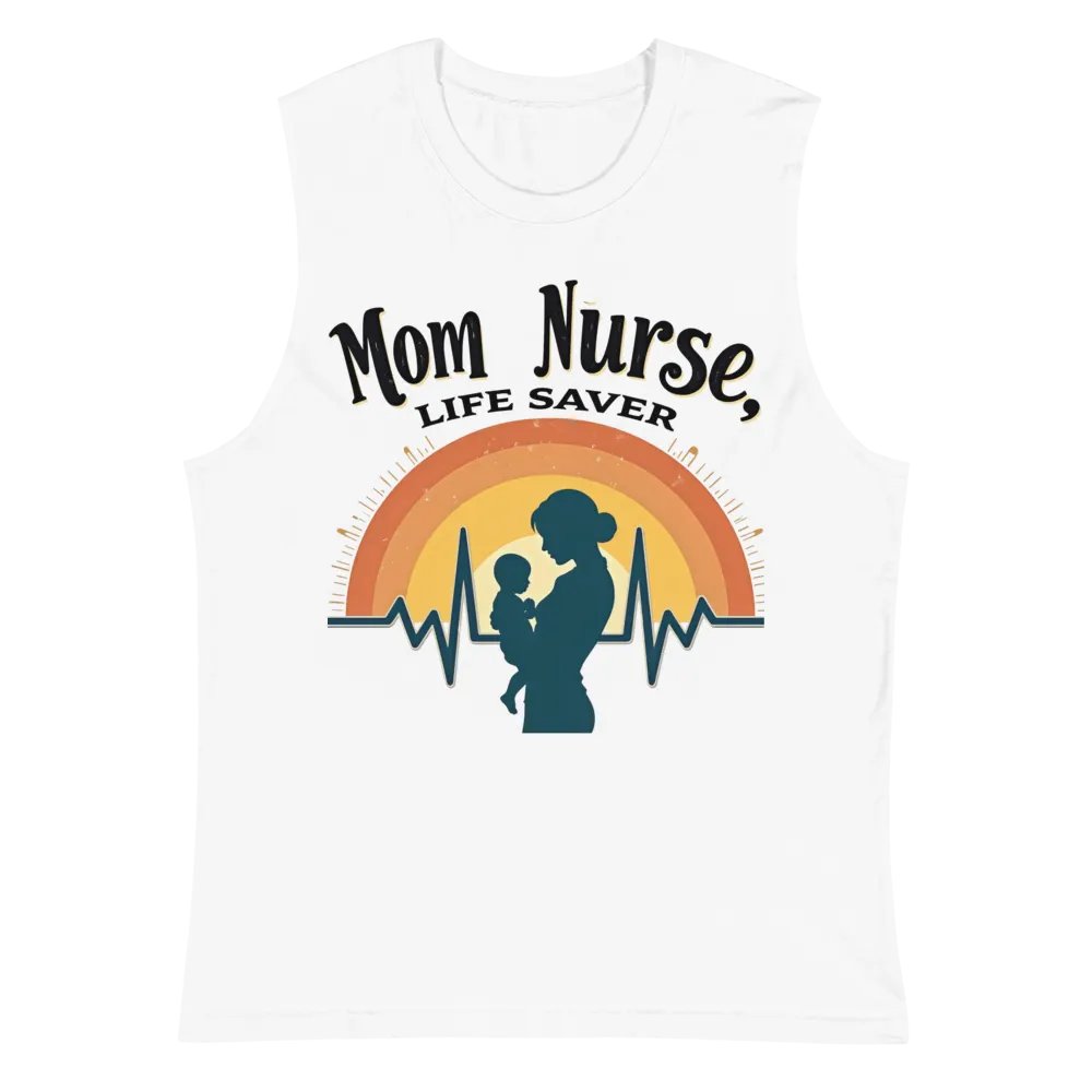 Rainbow Mom Nurse Muscle Tank product image (2)