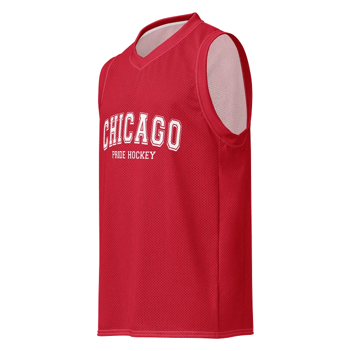 Chicago Pride Hockey Mesh Varsity Tank Top (Red Version) product image (1)