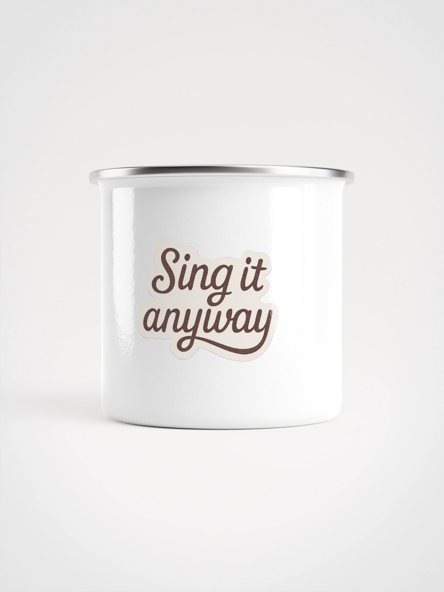 Sing It Anyway Enamel Mug product image (2)