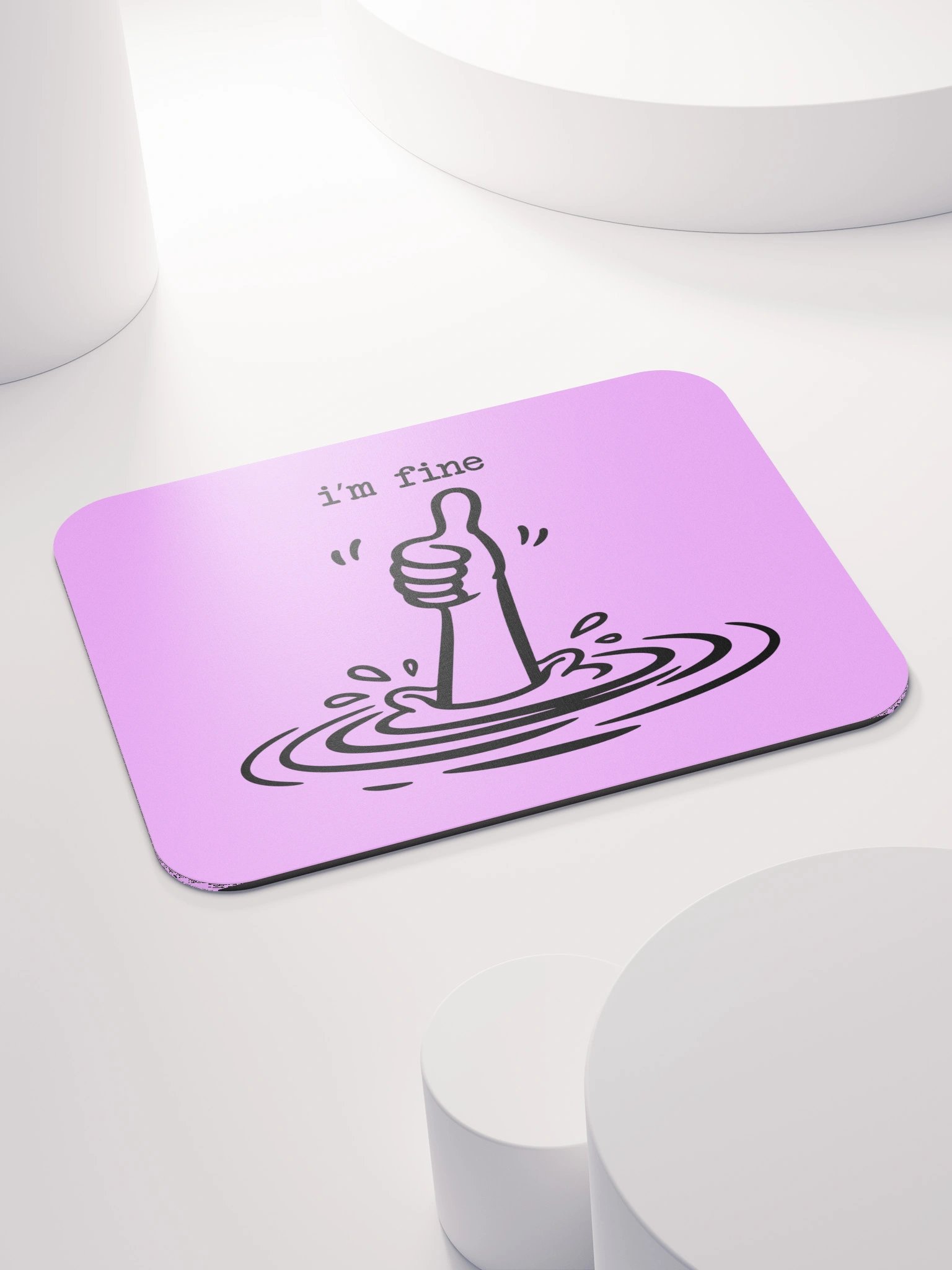 I’m Fine Thumbs-Up Mouse Pad product image (4)