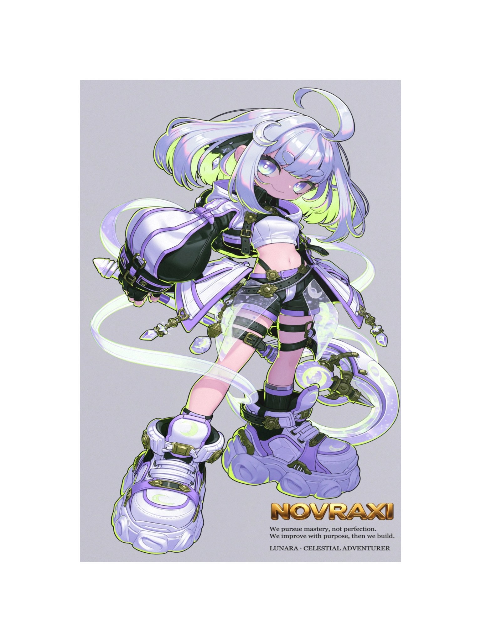 Celestial Adventurer Anime Poster | Pastel Fantasy Wall Art product image (5)
