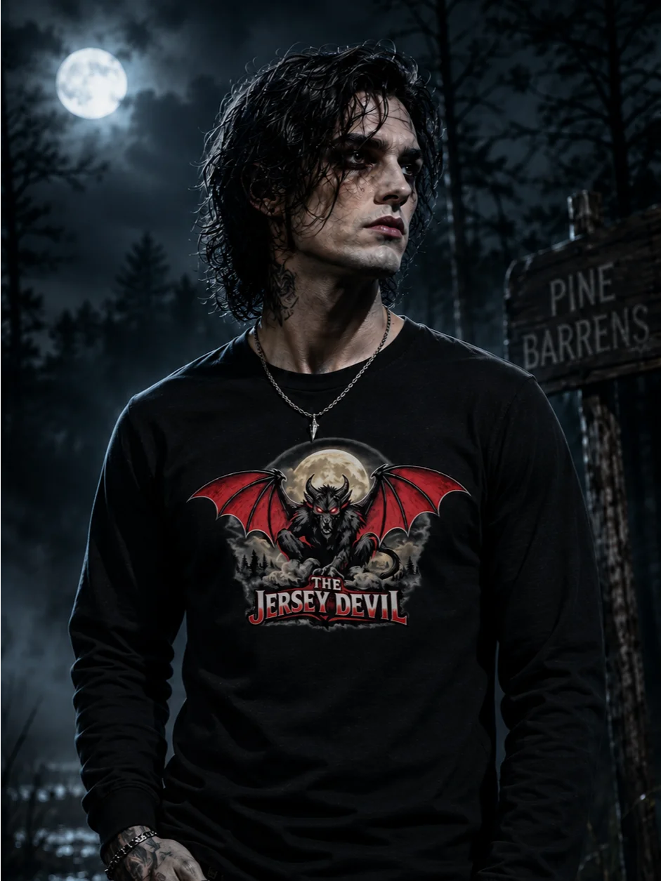 The 13th Child: Jersey Devil Long Sleeve Tee — Black product image (3)