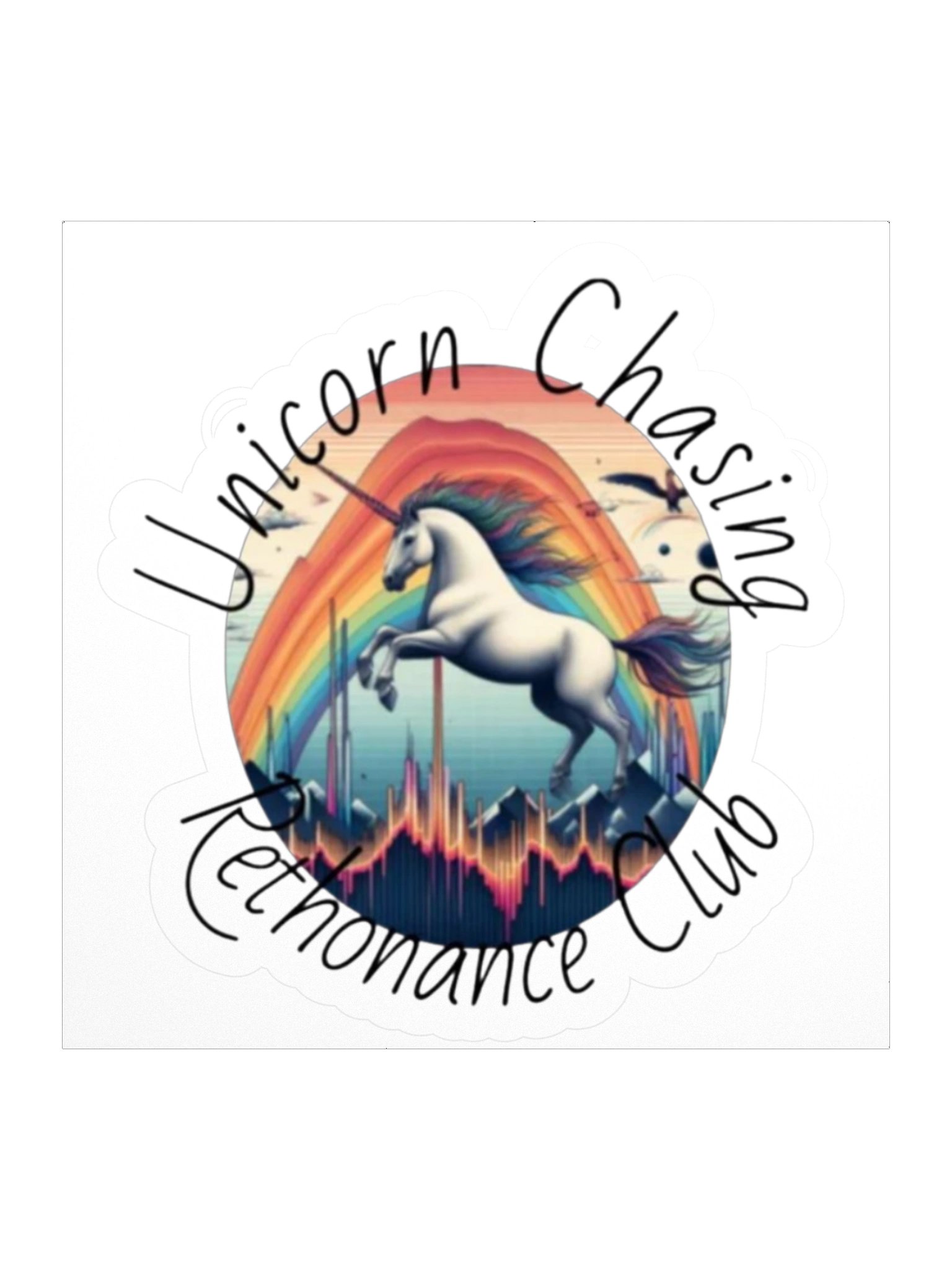 Unicorn Chasing Resonance Club 70s - Sticker product image (1)