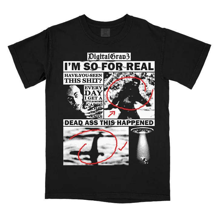 I'M SO FOR REAL T-SHIRT (BLACK) product image (1)