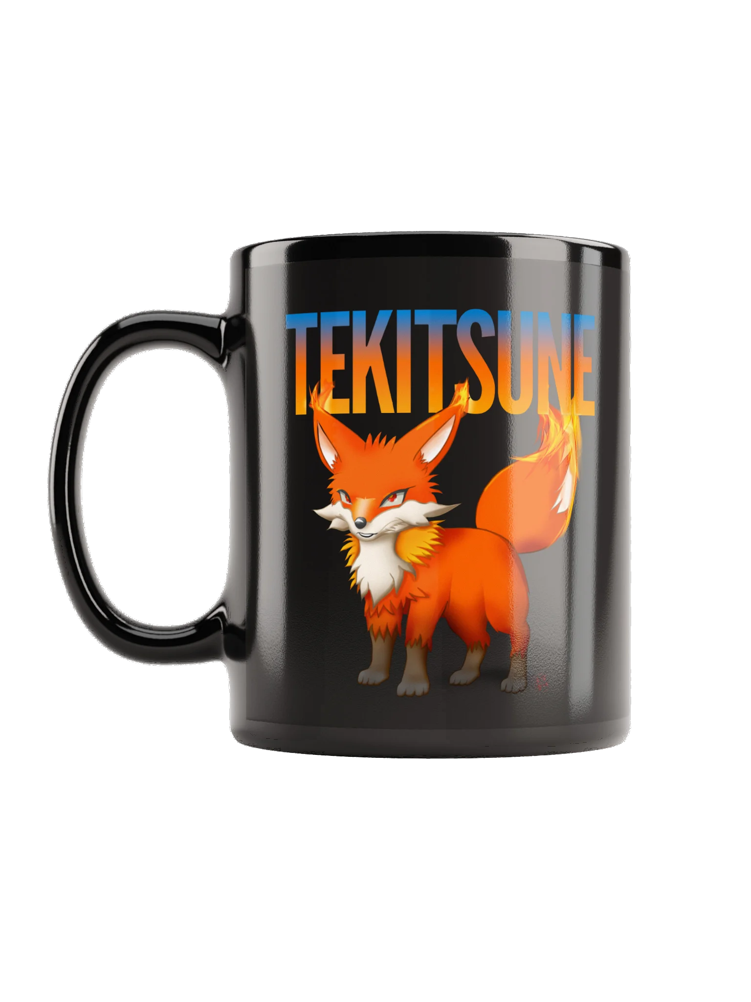 Tekitsune V Black Mug product image (1)