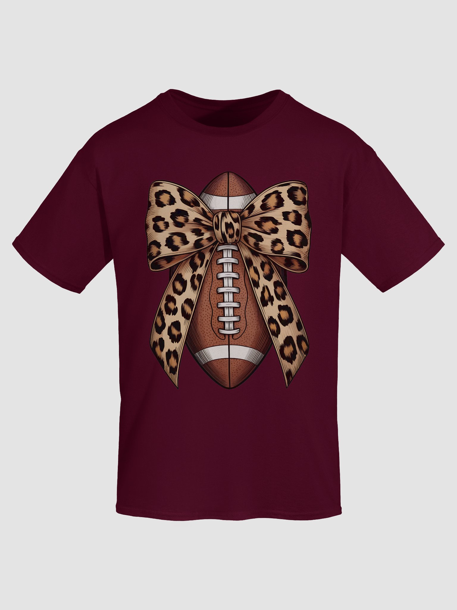 Leopard Bow Football Tee product image (82)