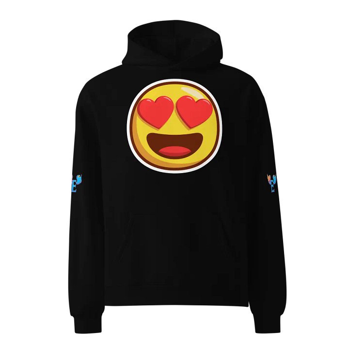 Heart Eyes Emoji Oversized Hoodie Unisex product image (1)