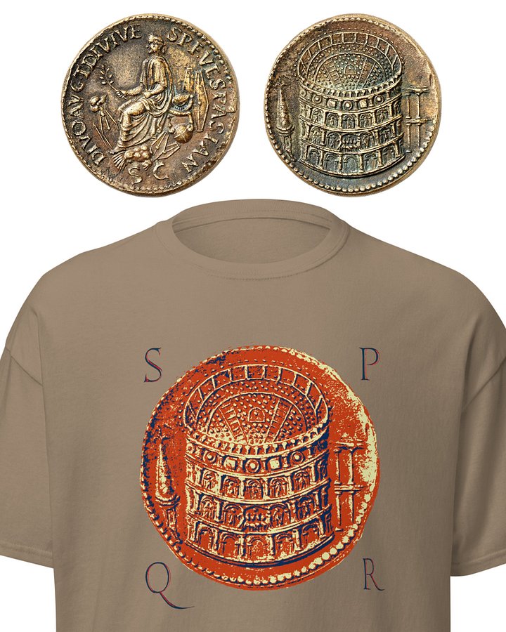 Colosseum Coin Ancient Rome SPQR T-shirt product image (8)