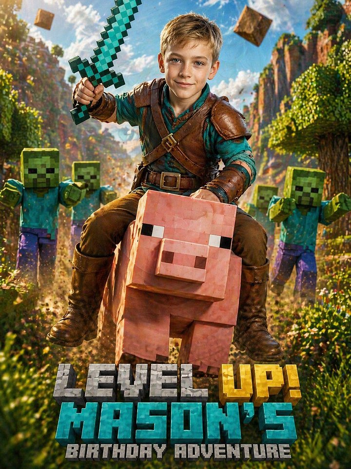 Custom Minecraft Birthday Poster product image (1)