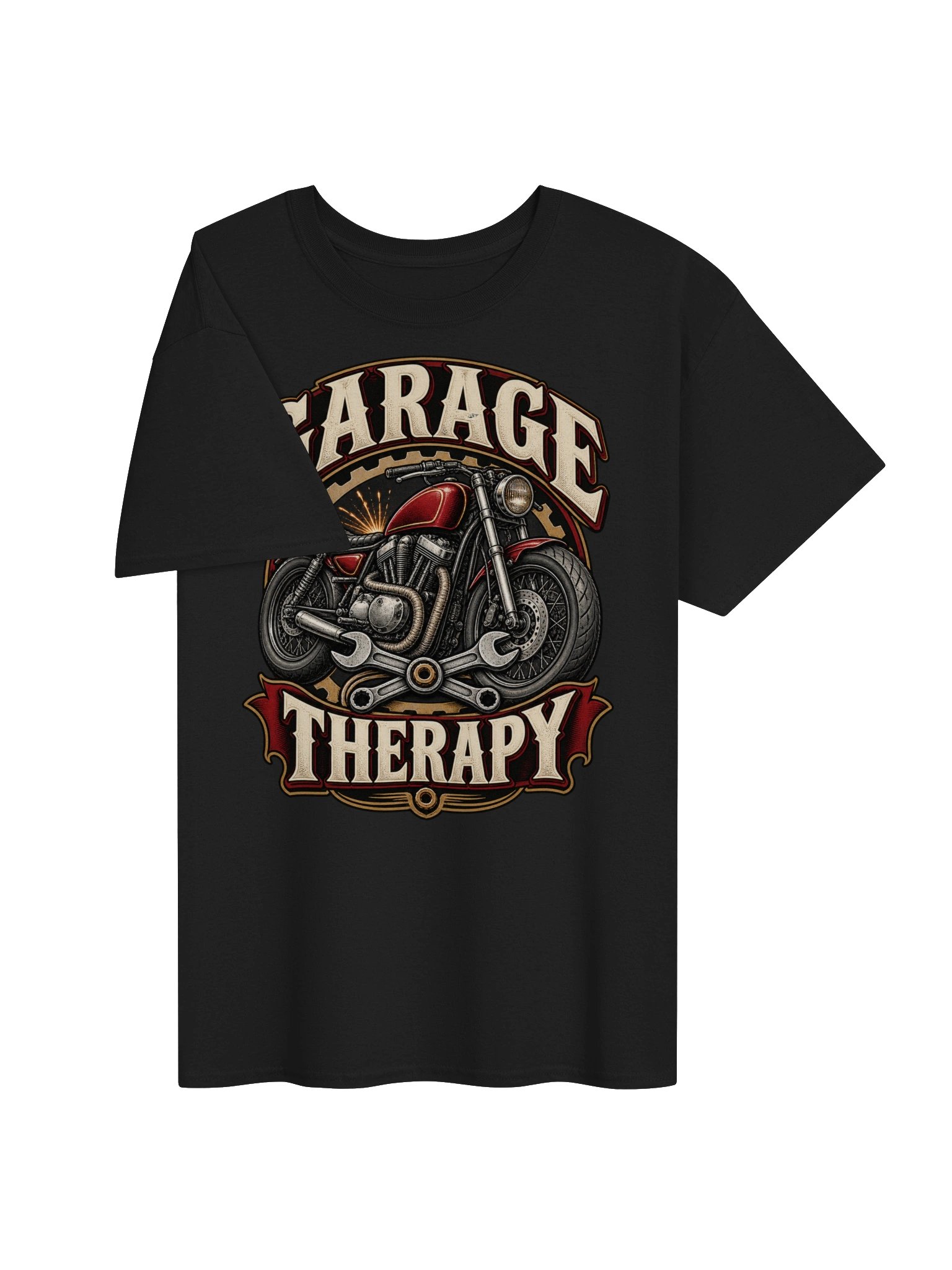 Garage Therapy Vintage Motorcycle Mechanic T-Shirt product image (3)