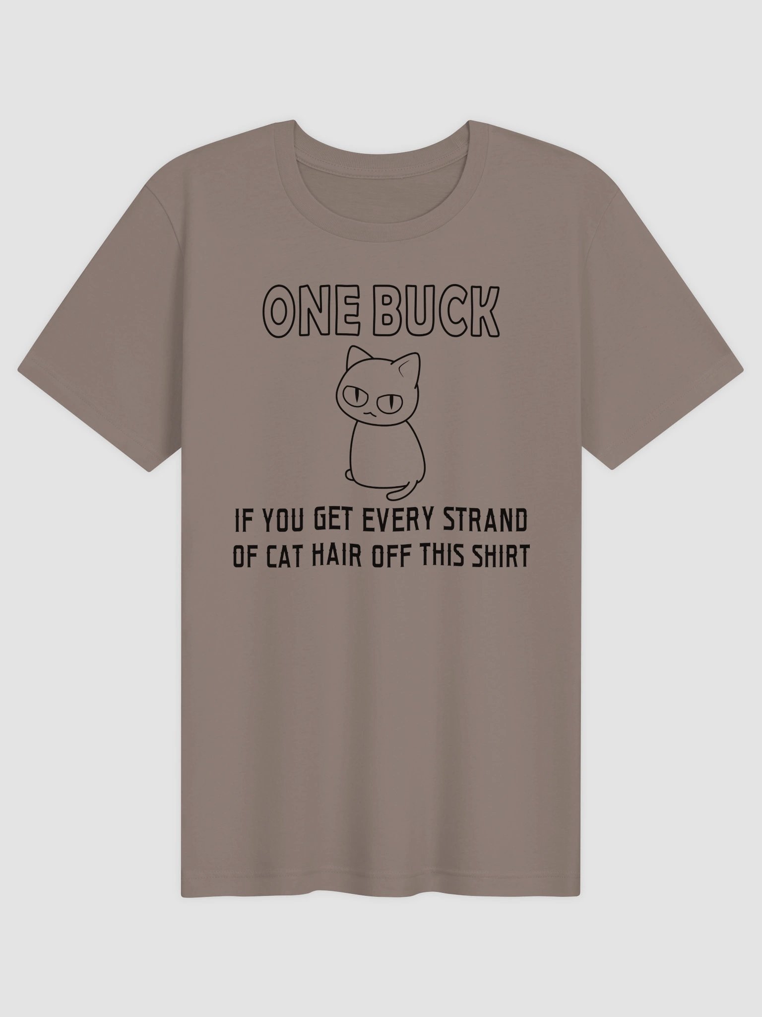 Cat Hair on Shirt (Black Print) - Unisex Adult Super Soft Lightweight T-shirt product image (1)