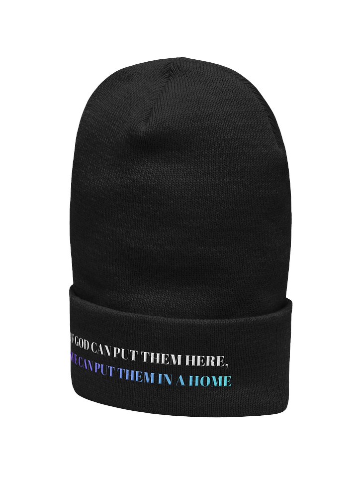 IF GOD CAN PUT THEM HERE, WE CAN PUT THEM IN A HOME BEANIE product image (2)