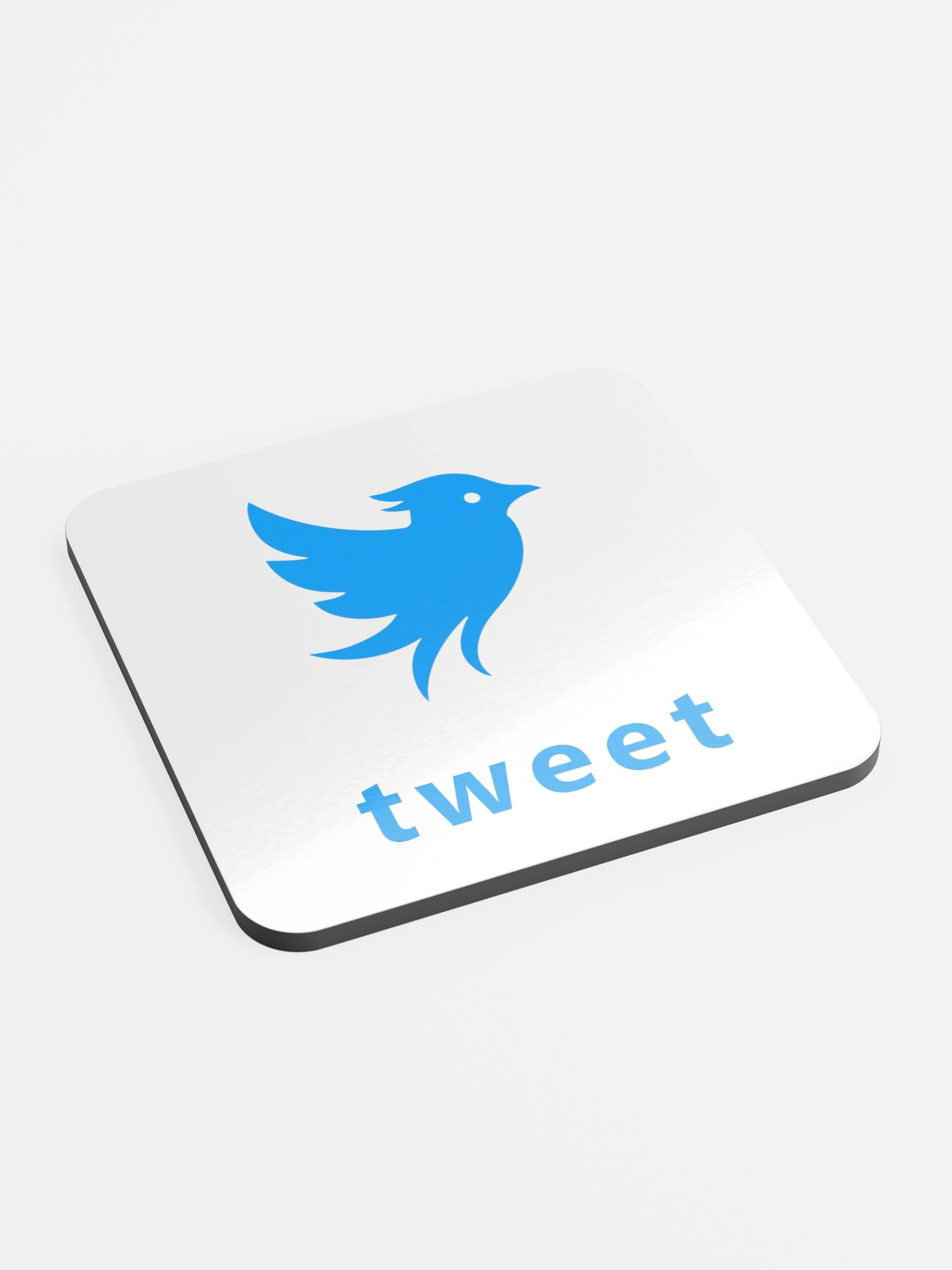 Tweet Logo - White Coaster product image (2)