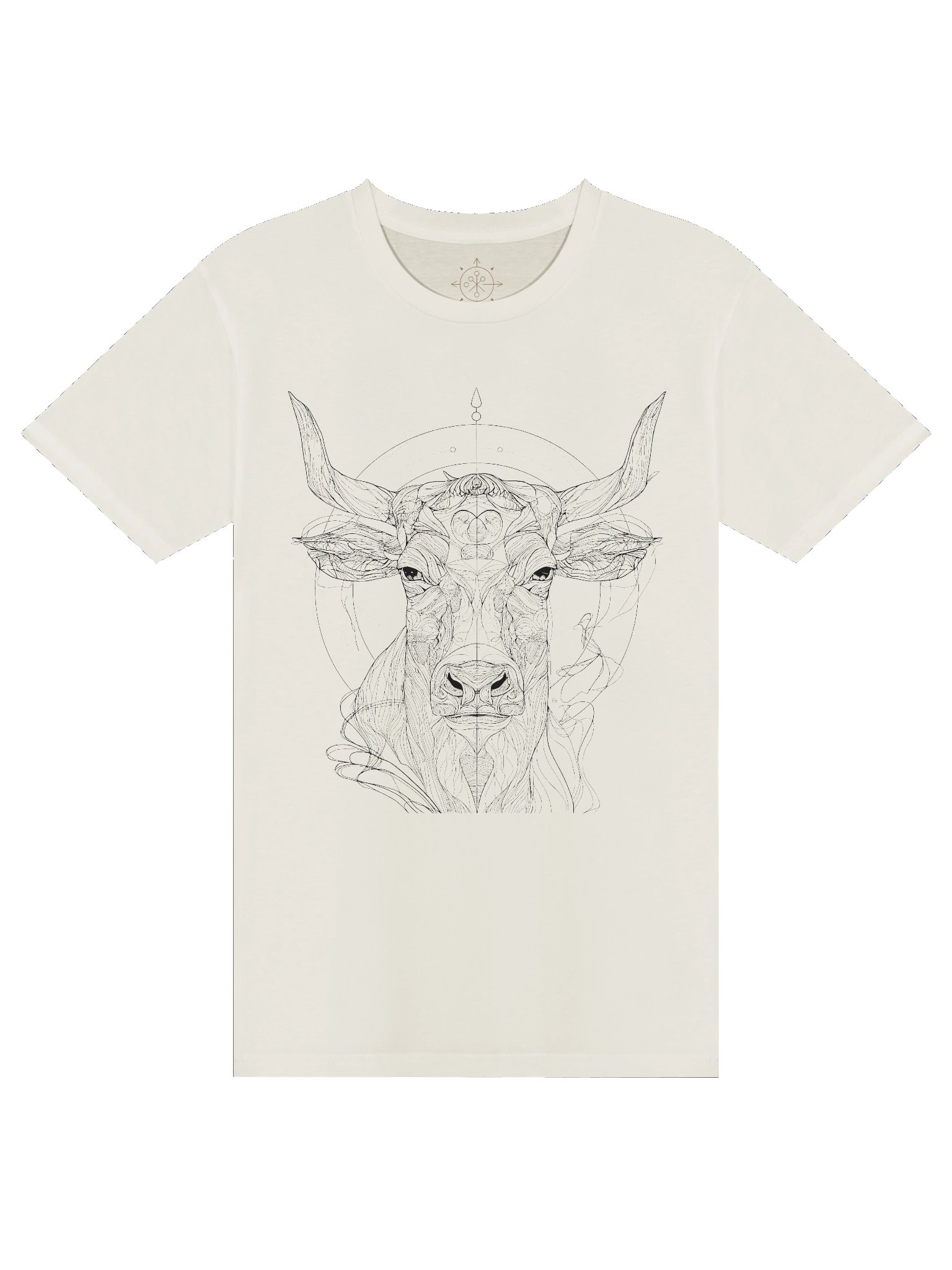 Divine Strength – Sacred Bull Line Art Tee product image (6)