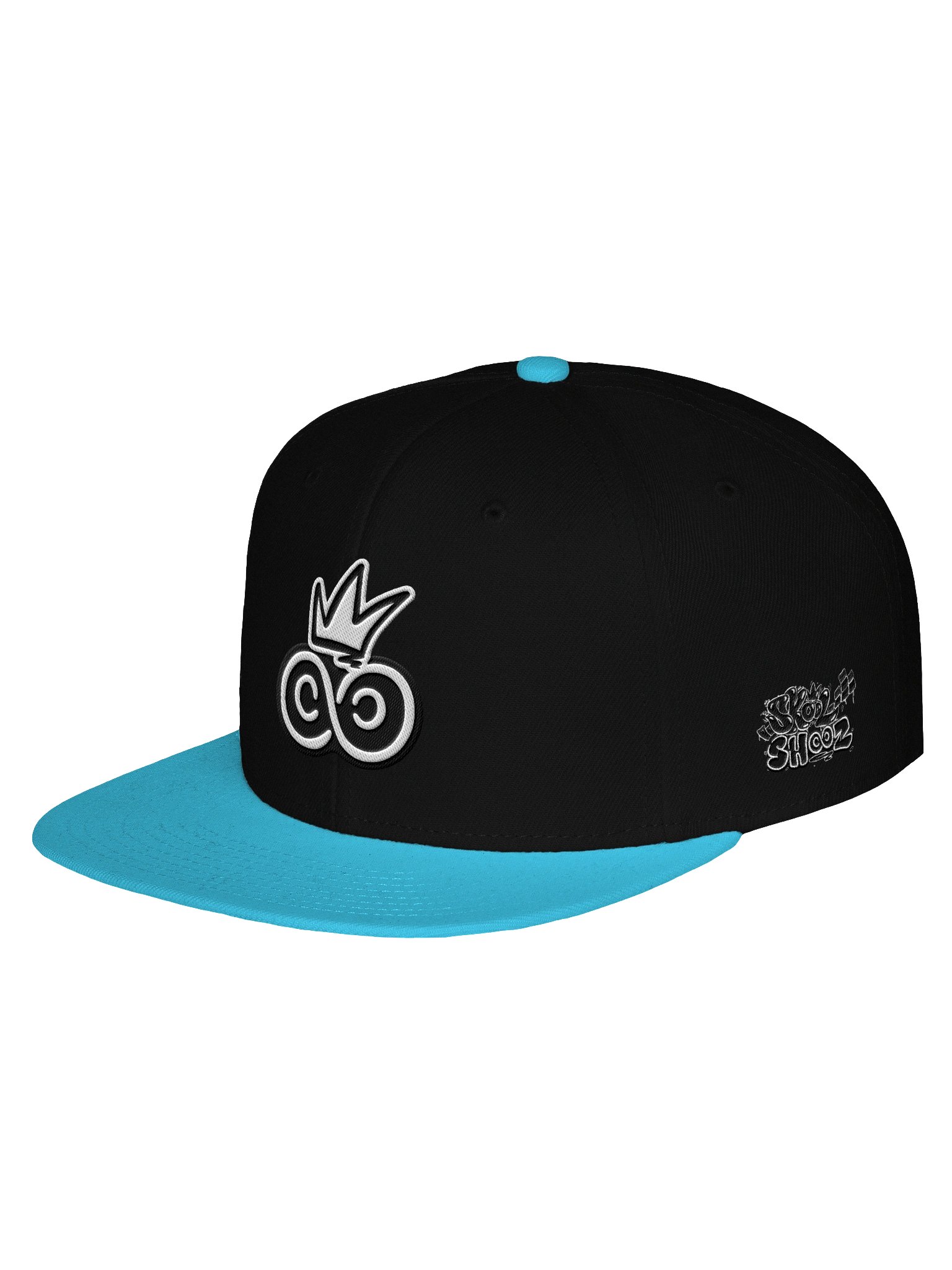 flipped ice blue skoolshooz snapback product image (2)