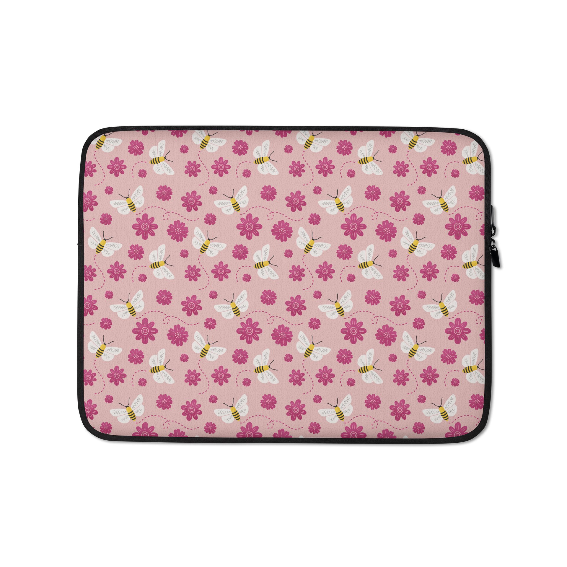 Little Pink Bees Laptop Sleeve product image (1)