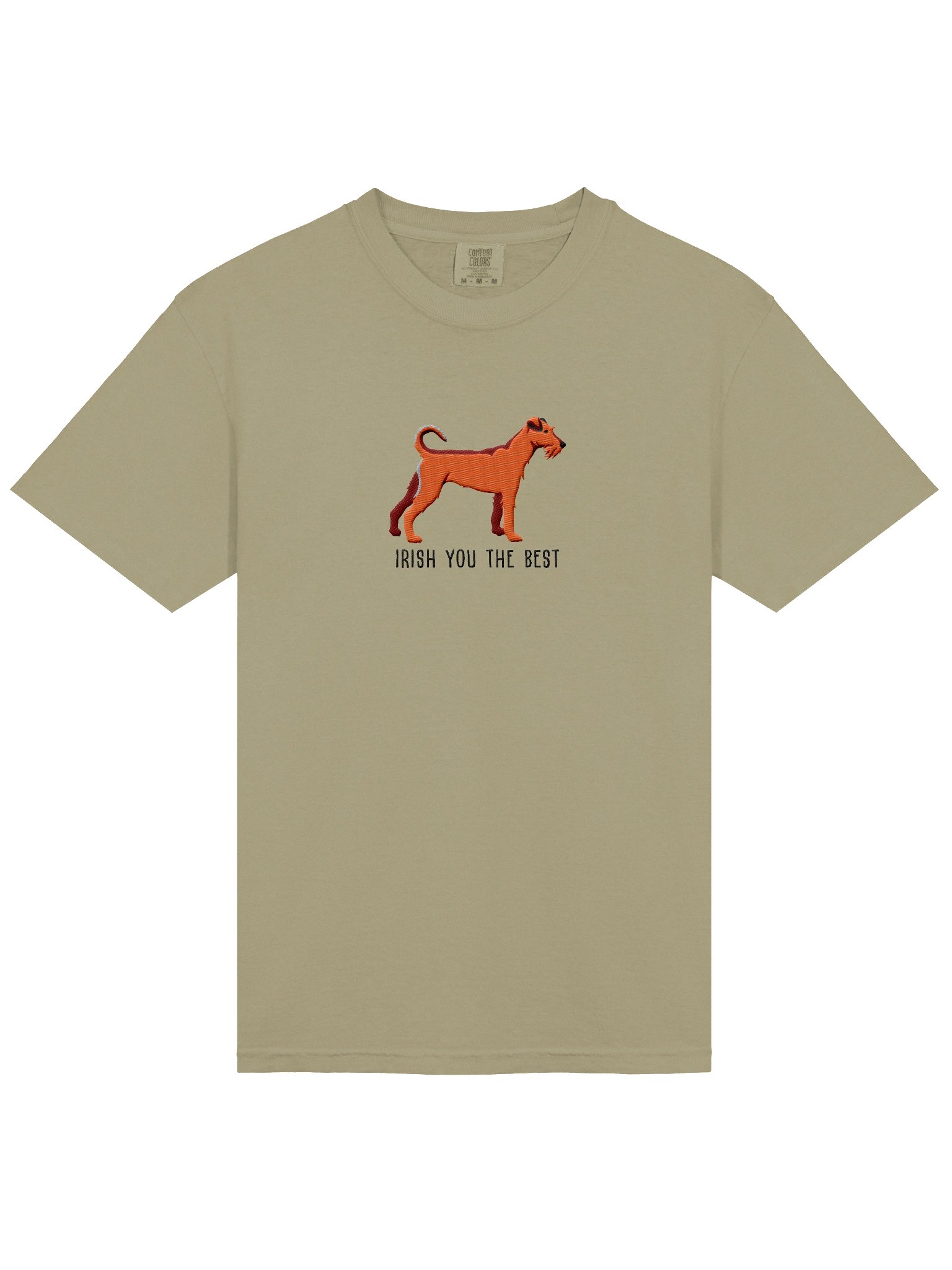 Irish You the Best T-Shirt(Embroidered) of an Irish Terrier(Red) product image (6)