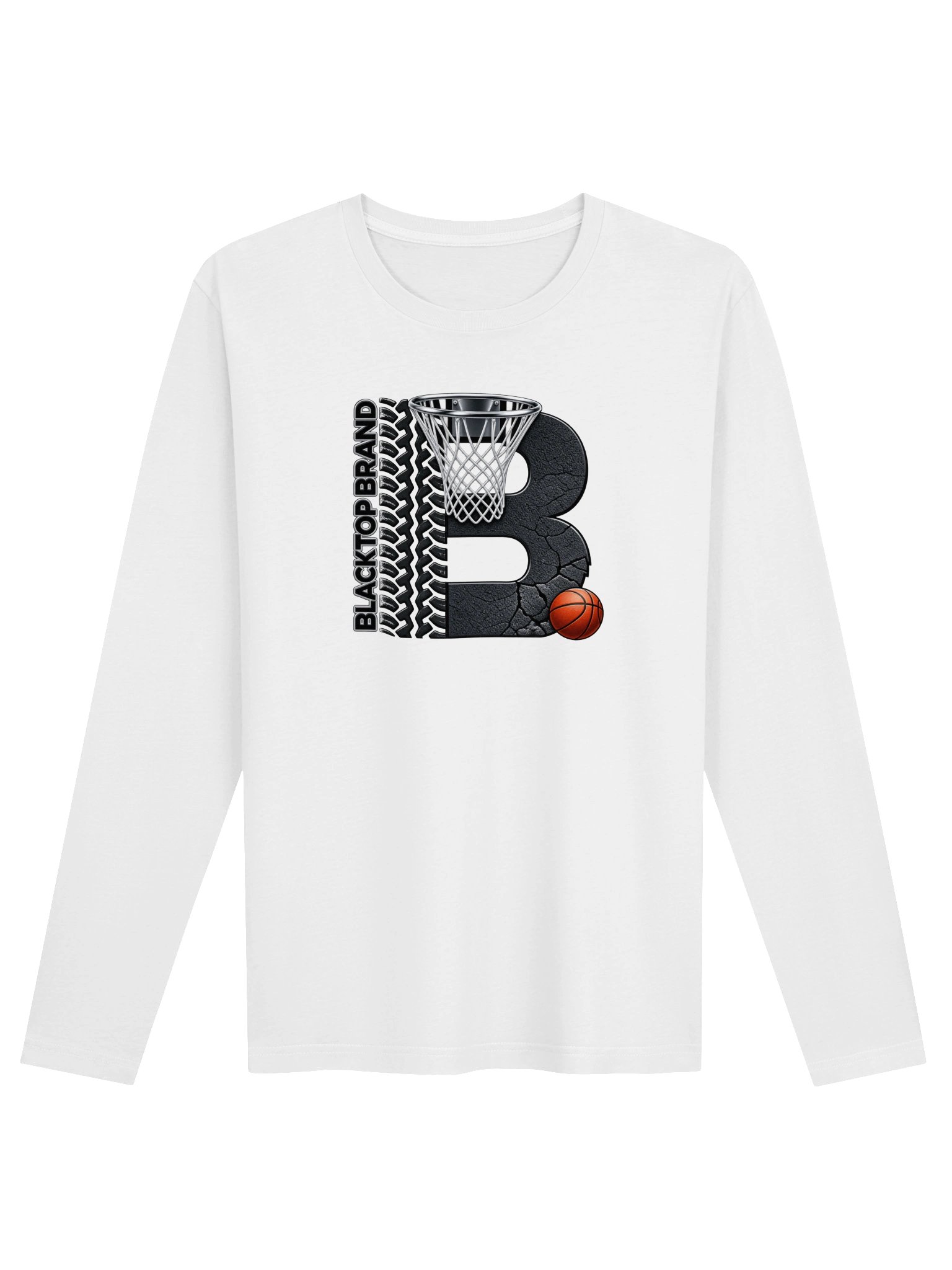 Blacktop Brand Basketball Logo Long Sleeve Te product image (1)