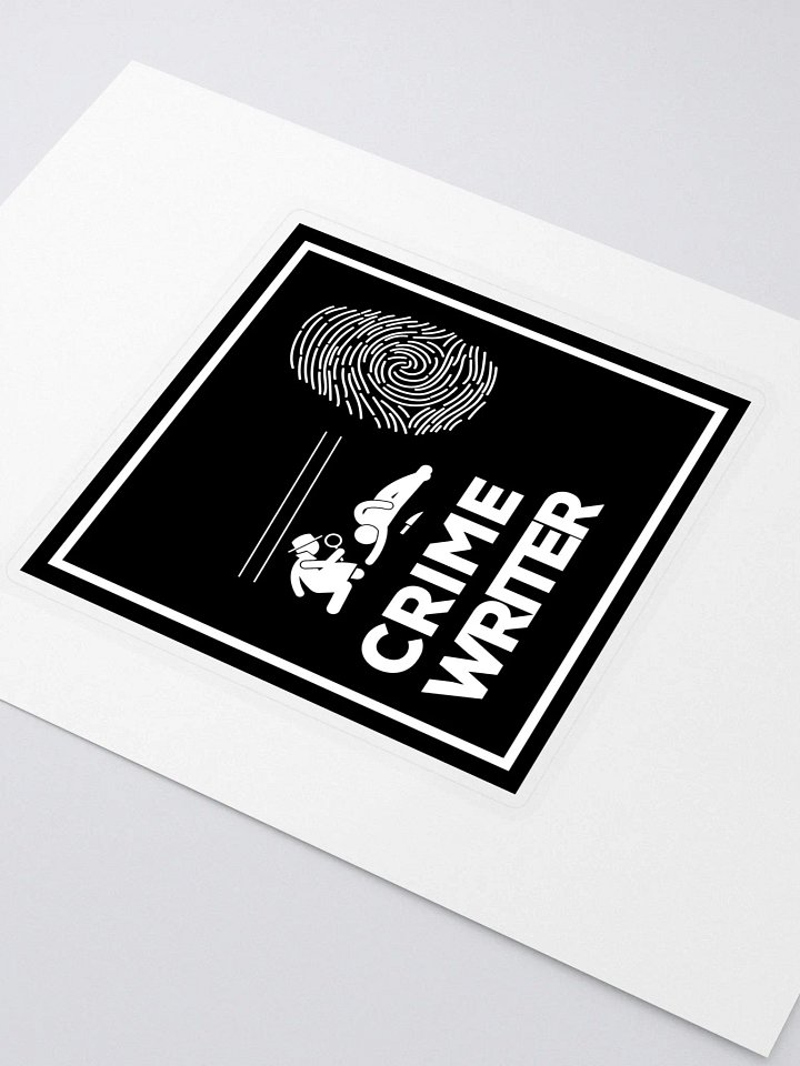 Crime Writer Sticker in black and white product image (2)