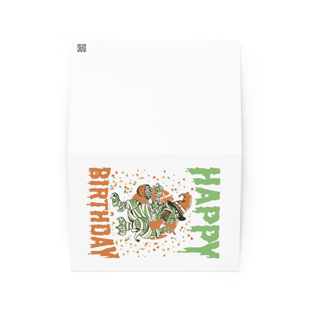 Happy Birthday (Dinosaur Halloween) Birthday Card 5" x 7" product image (2)