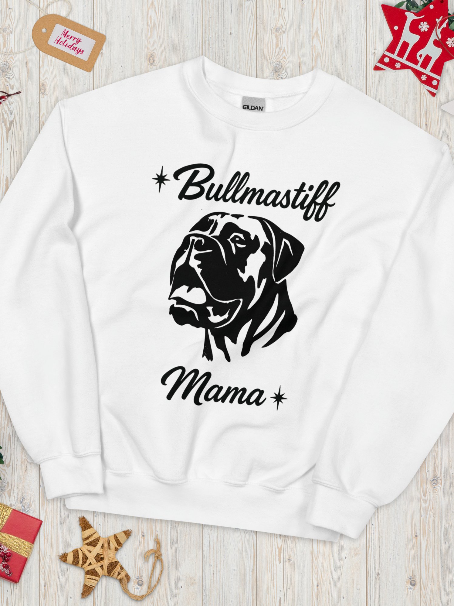 Bullmastiff Mama Silhouette Print Sweatshirt product image (13)