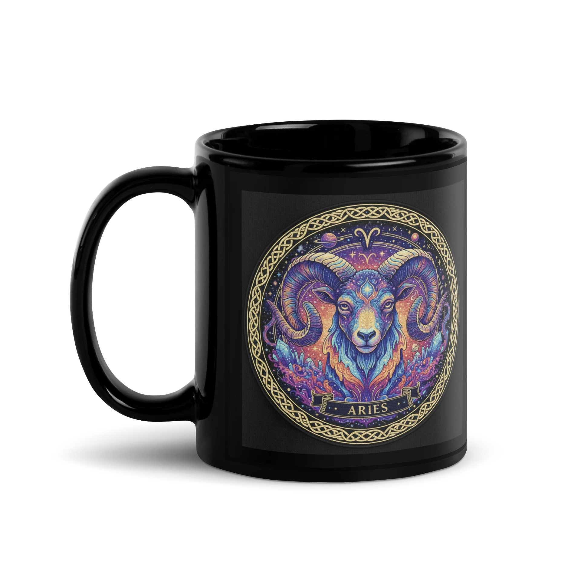 Aries Ram Circle Glossy Mug product image (1)