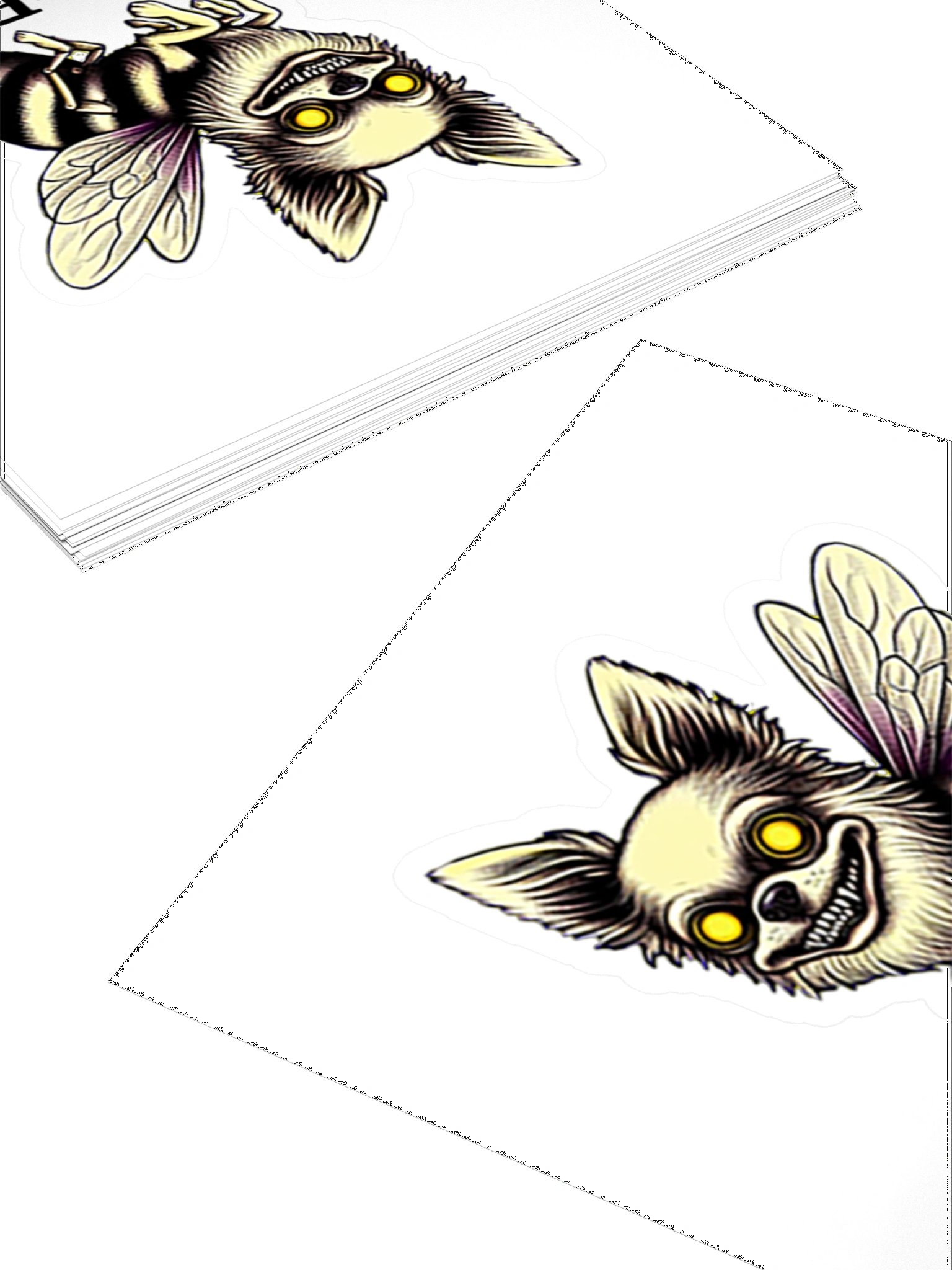 Glowing Winged Dog Kiss Cut Sticker product image (4)