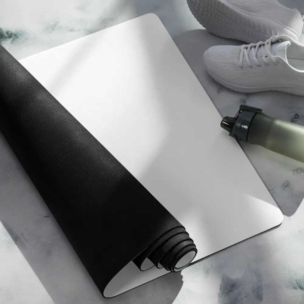 TDS Music White Rubber Yoga Mat with Unique Design - 24x68 inches product image (6)