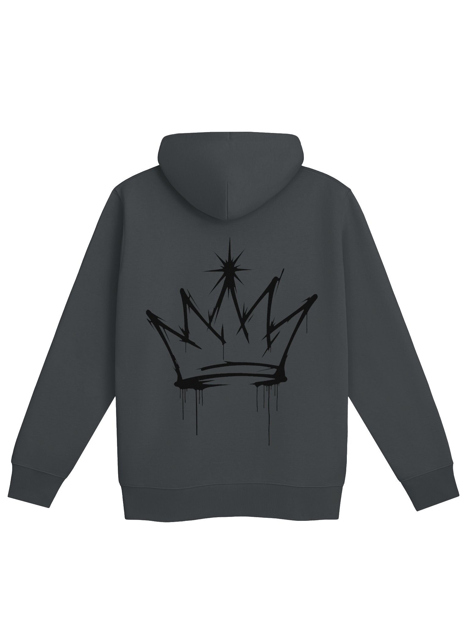 ONE KING Urban Crown Premium Street Hoodie black print product image (1)