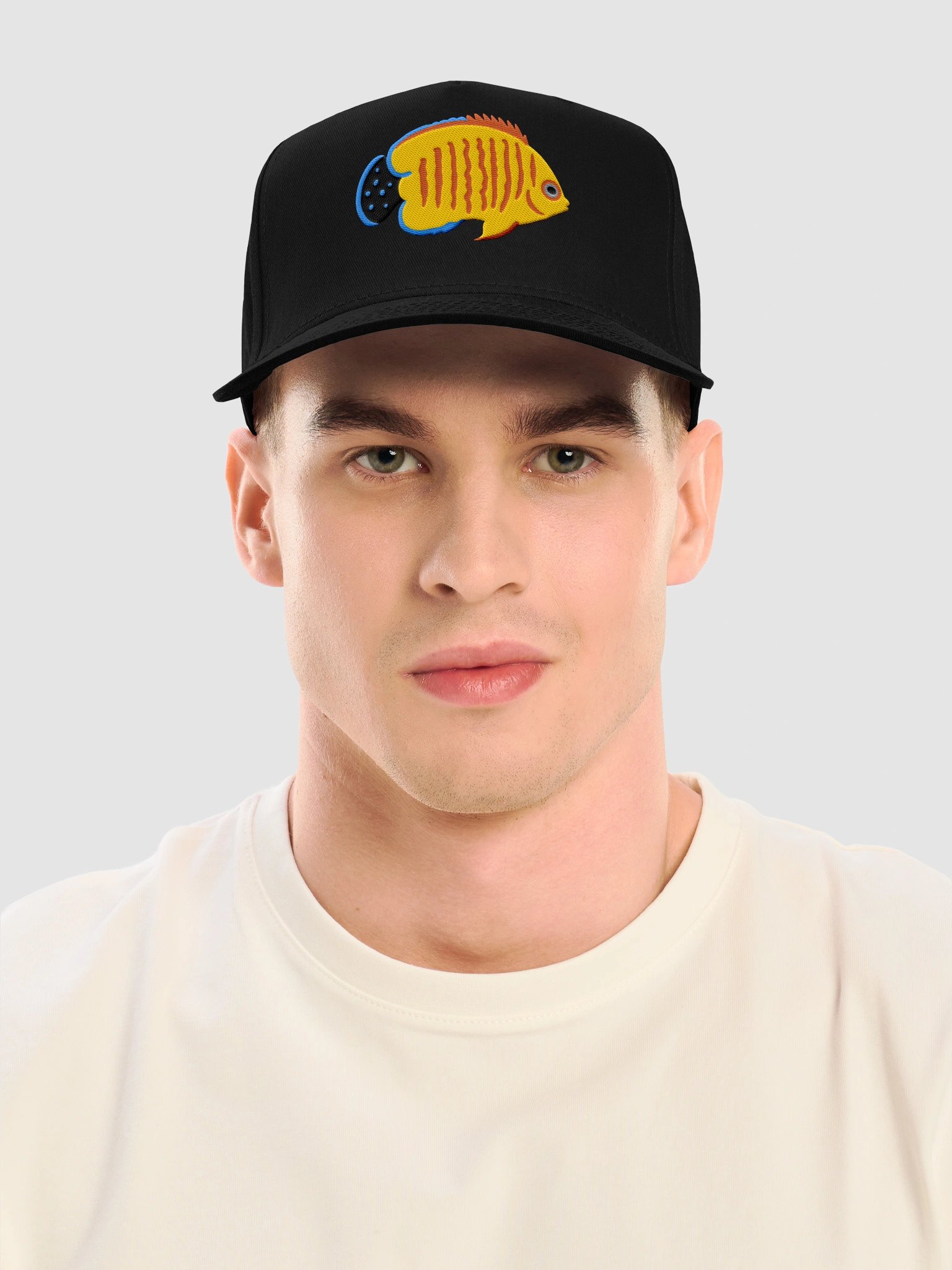 Hybrid Eibli Angelfish Embroidered Baseball Cap | Reef Fish Hat for Saltwater Aquarium Lovers product image (2)