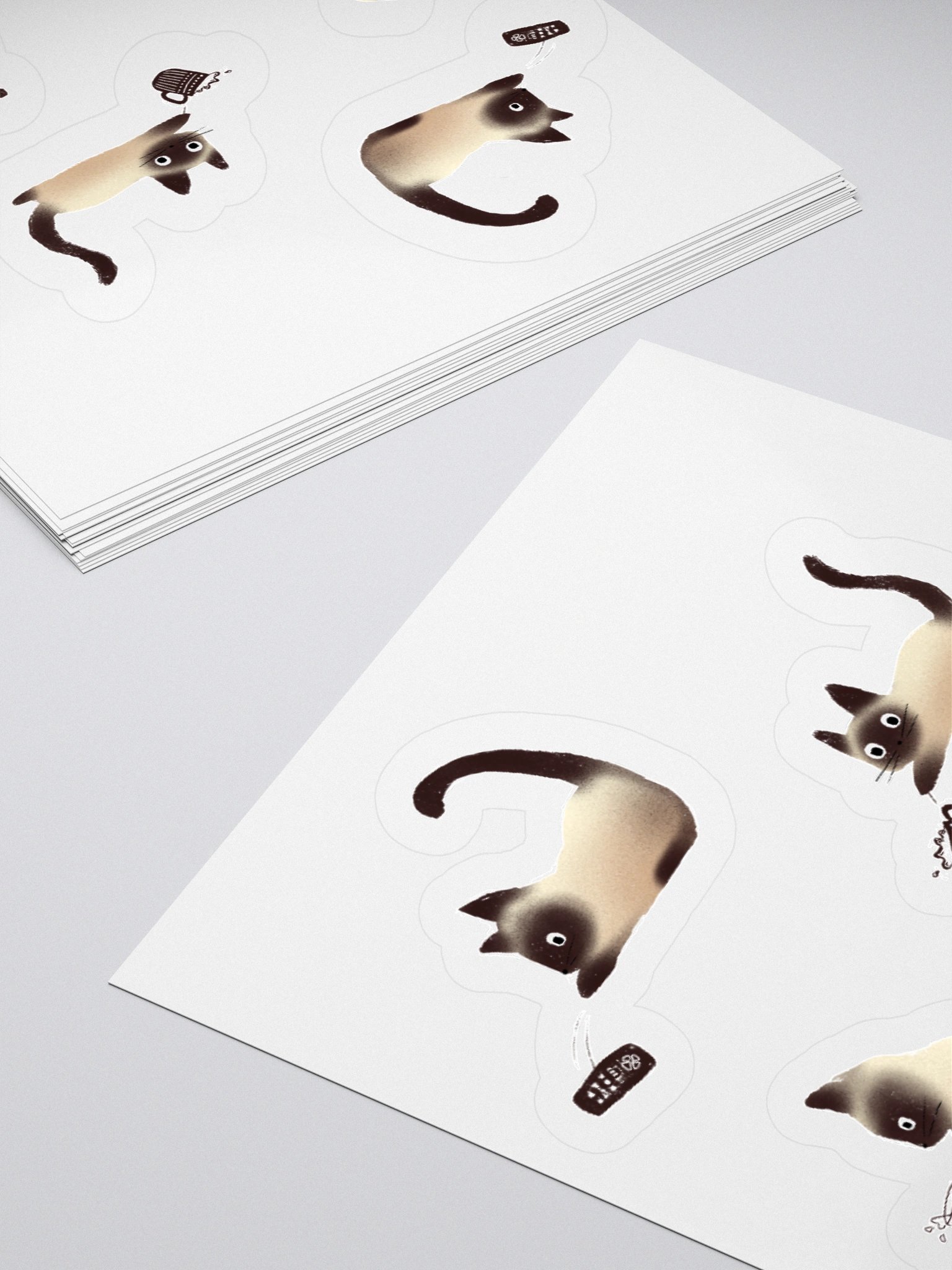 Bad Siamese Cats Knocking Stuff Over Stickers product image (7)