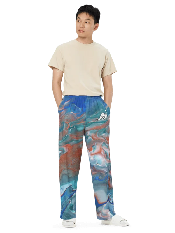 Metallic Orange Fluid Acrylic Pants product image (6)