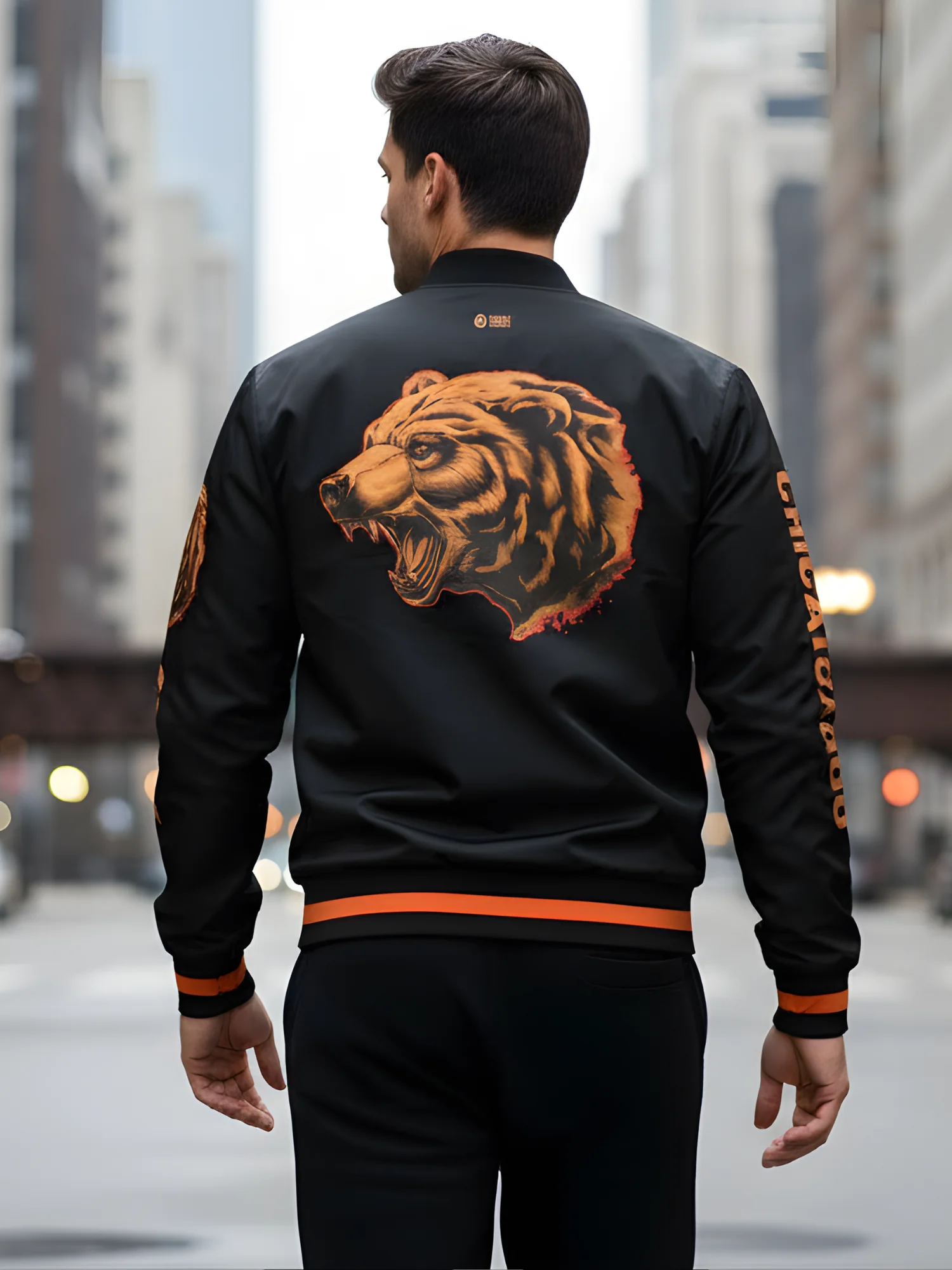 GRIZZLY MODE™ QB1 BOMBER JACKET — CHICAGO | FOOTBALL | HOME LOCKER product image (2)