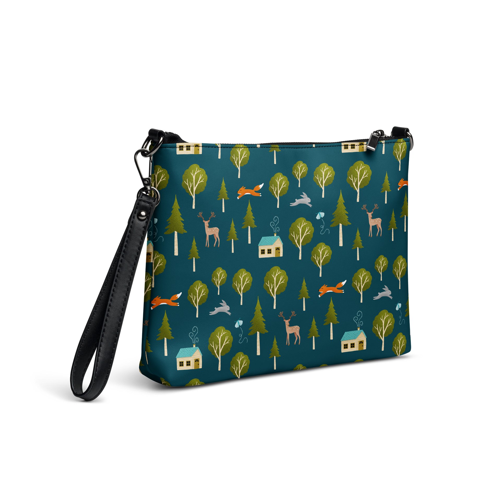 Cozy Cabin and Forest Animals Crossbody Bag product image (5)