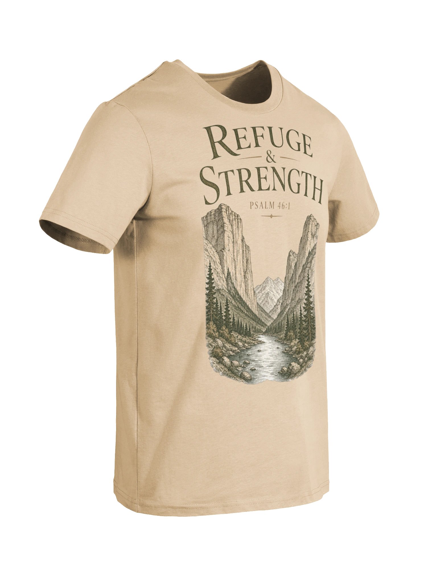 Psalm 46:1 God Is Our Refuge and Strength Christian T-shirt product image (4)