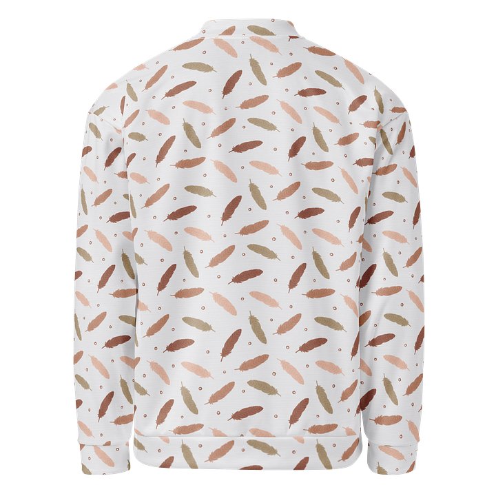 Mocha Mousse Feathers Bomber Jacket product image (2)