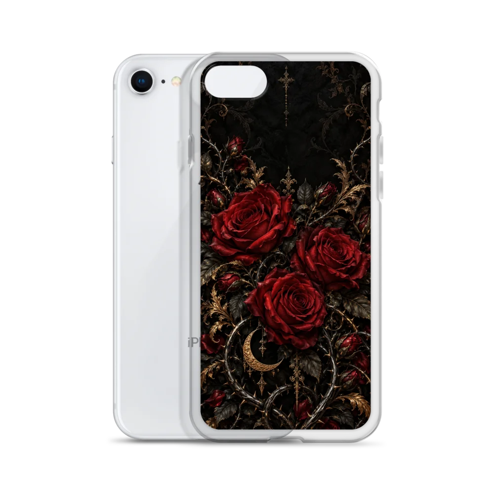 Gothic Roses Moon iPhone Clear Case product image (55)