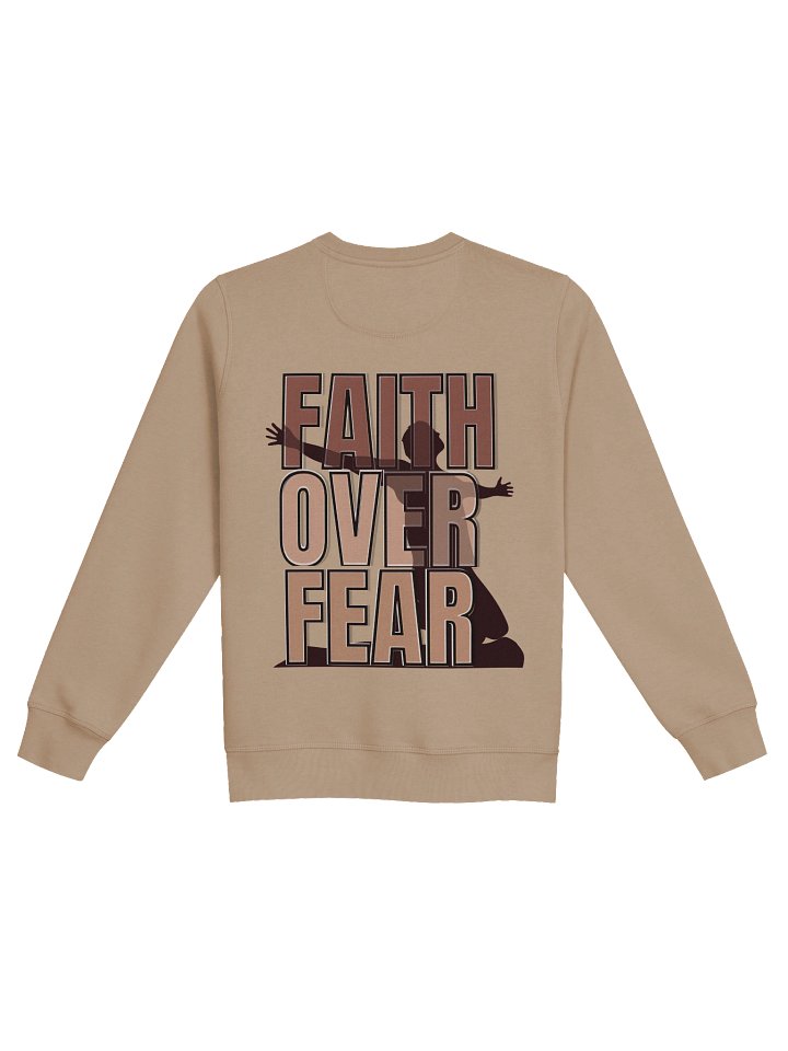 Premium Organic Unisex Sweatshirt - Faith Over Fear | Christian Apparel product image (2)