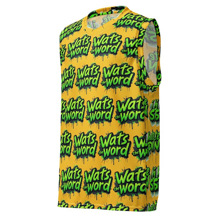 whats the word Unisex Basketball Jersey product image (1)