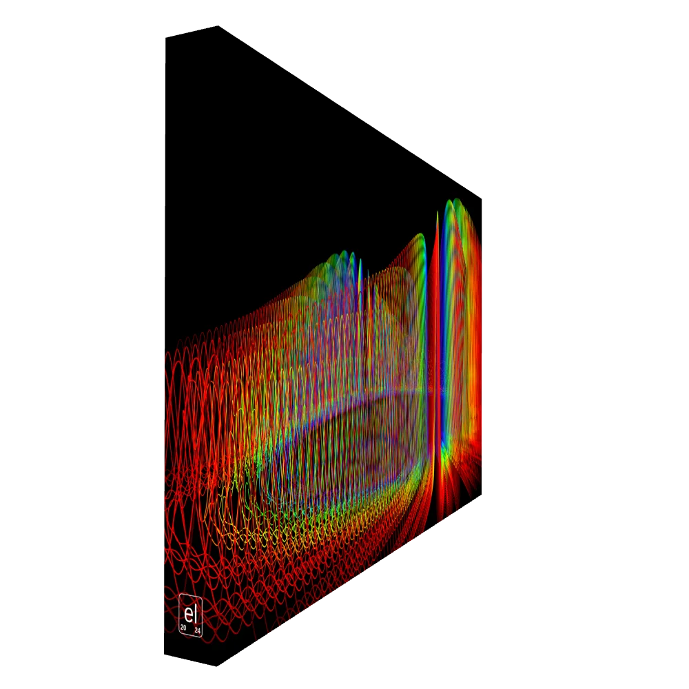 Sparse Spectral Spaceport Phi - Diffraction Curves Physics Art Canvas Print product image (4)