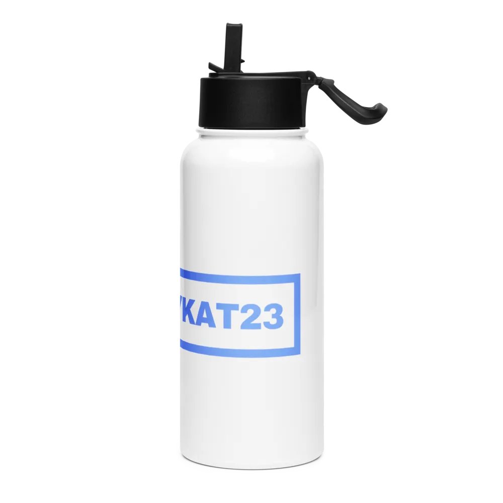 Kittykat23 Water Bottle with Straw Lid - Blue product image (3)