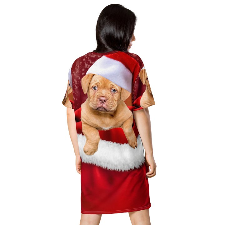 'It's Christmas' Santa Paws All-Over T-Shirt Dress product image (2)