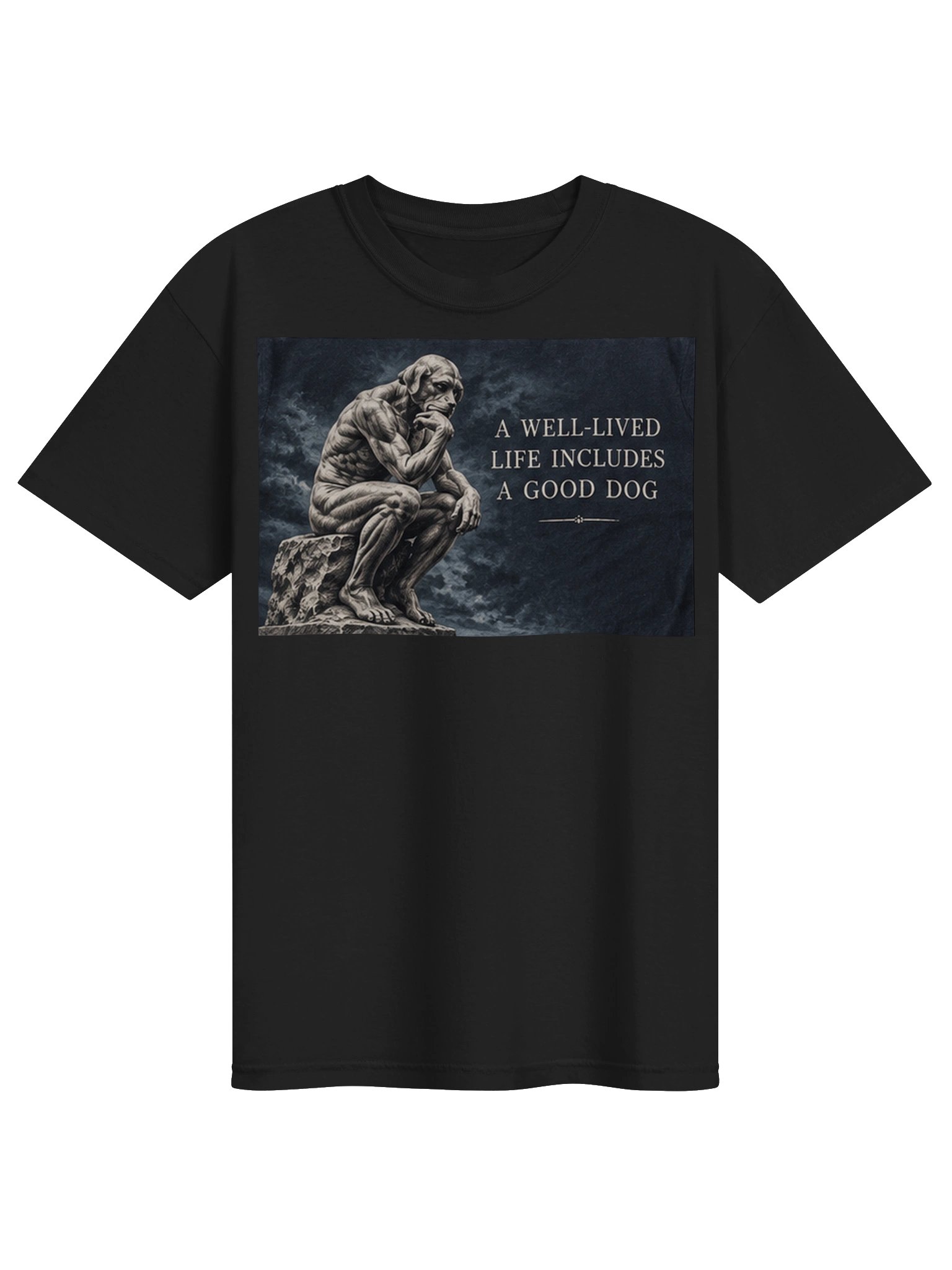 Dog Lover Quote T-Shirt | Philosophical Dog Shirt | Dark Academia Graphic Tee | Intellectual Dog Lover Tee product image (2)