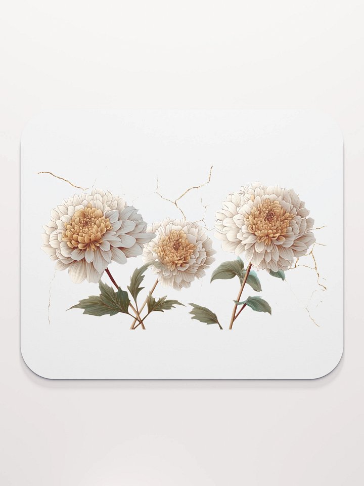 Kintsugi Kintsugi Dahlia Sticker Mouse Pad – Floral Resilience Desk Accessory product image (2)