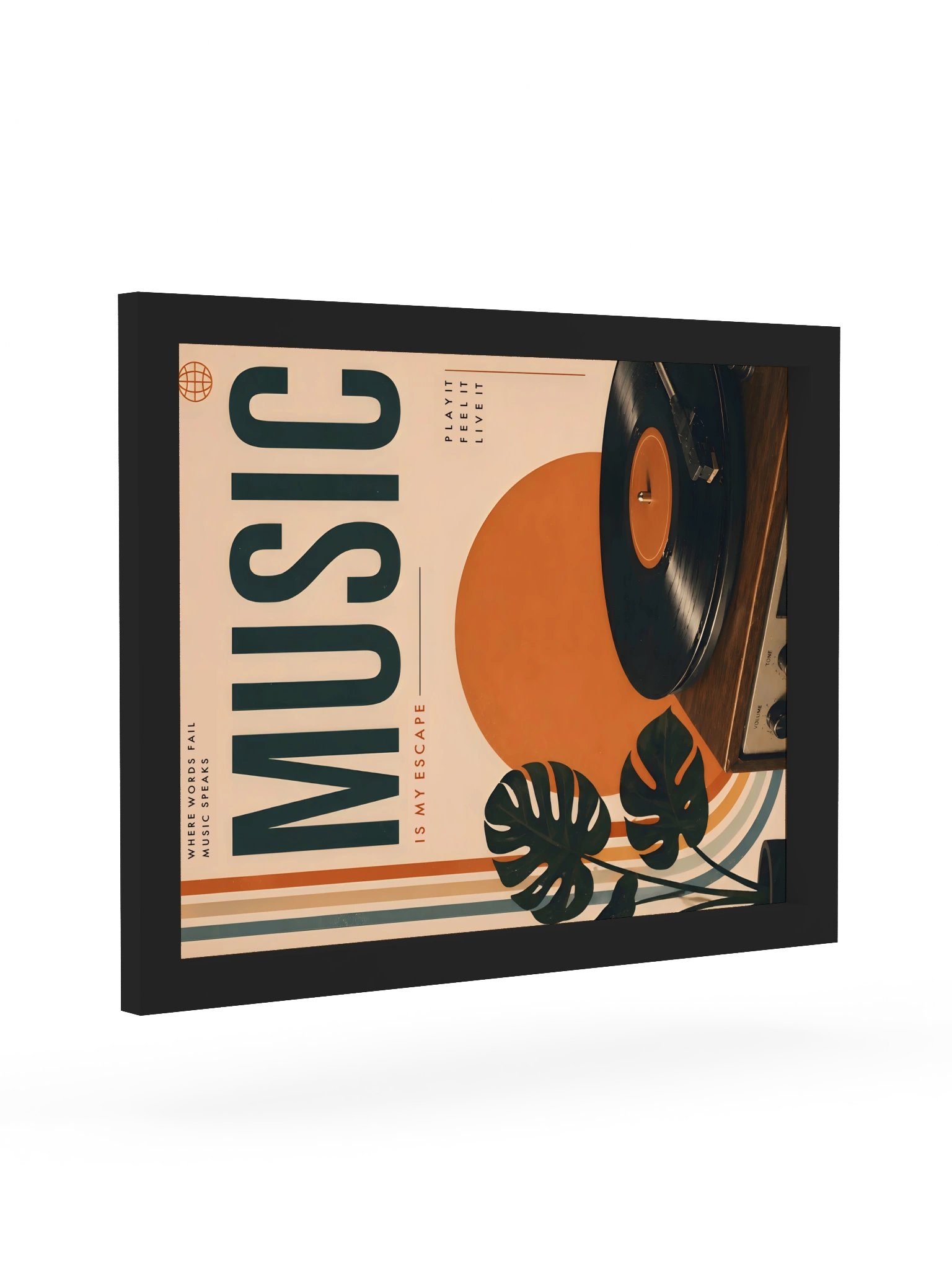 Music Speaks — Retro Framed Poster product image (7)