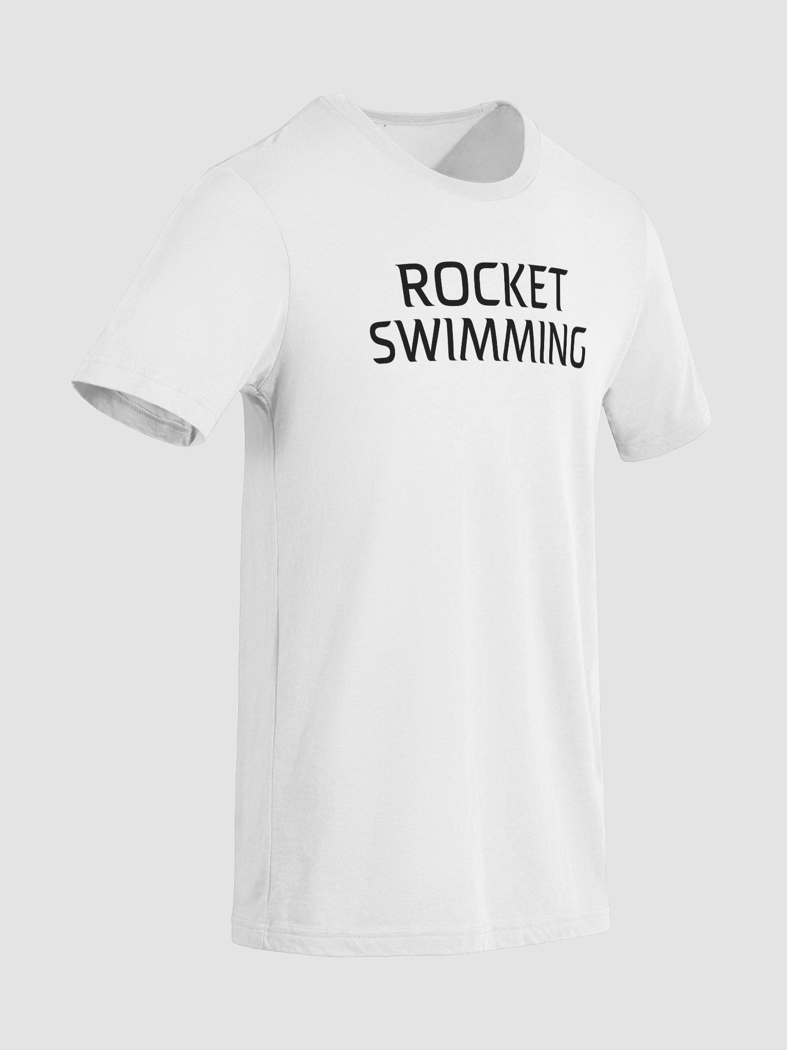 Rocket Swimming T-Shirt Tri-Blend (White) product image (9)
