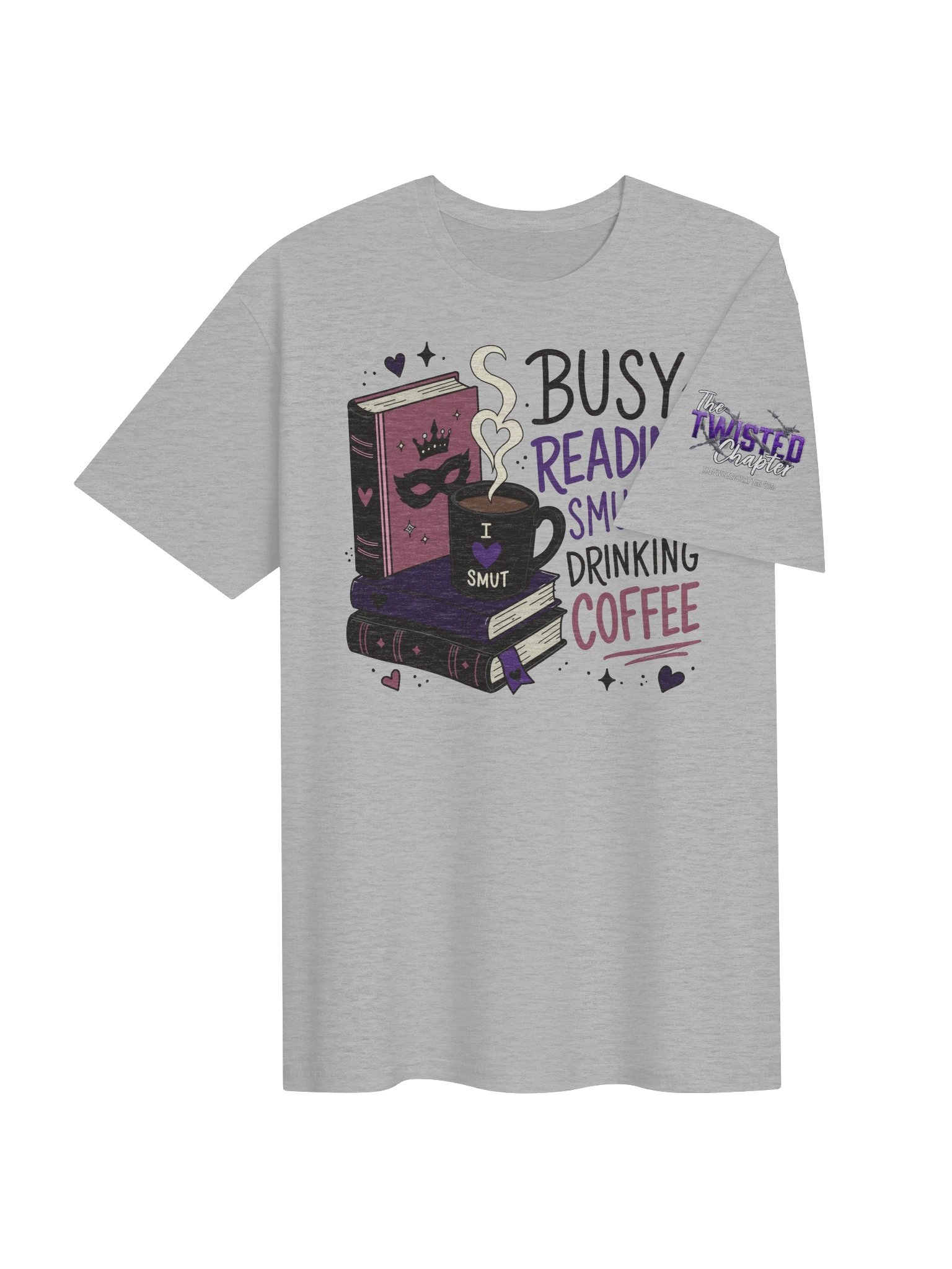 Busy Reading Smut & Drinking Coffee (Unisex Soft Tee) product image (4)