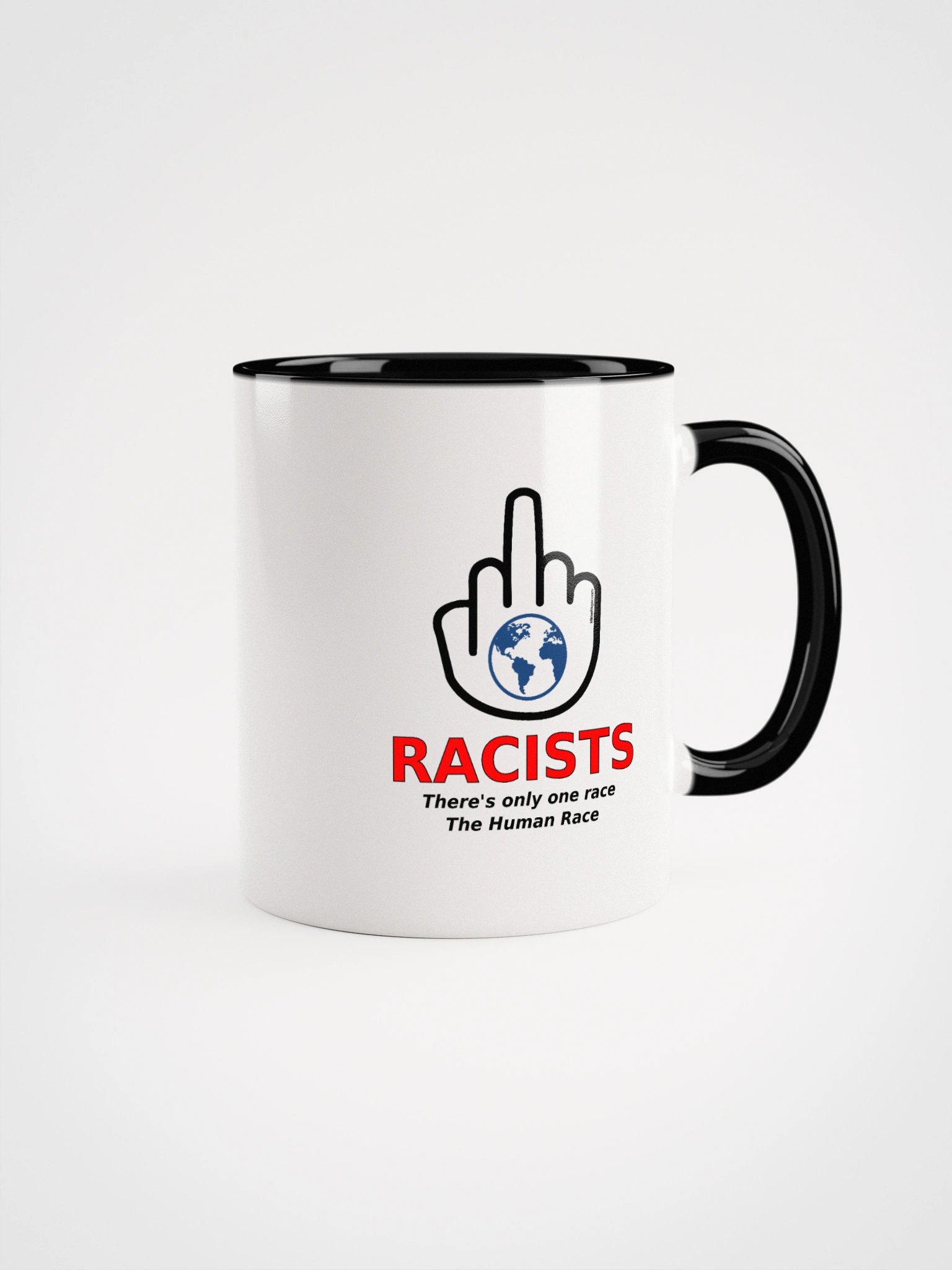 Two-tone Ceramic Mug-MisterFinger-Racists-B product image (7)