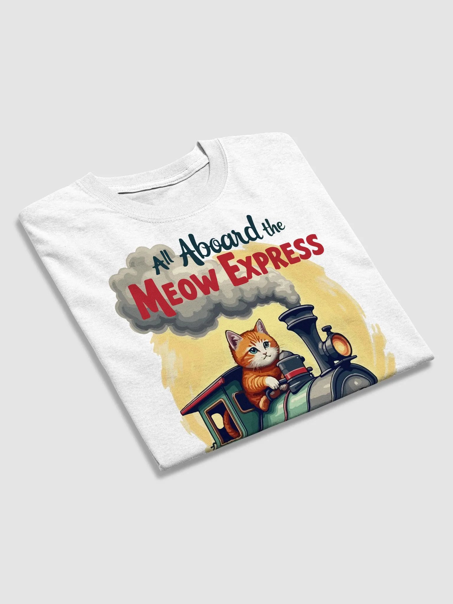 All Aboard the Meow Express T-Shirt product image (2)